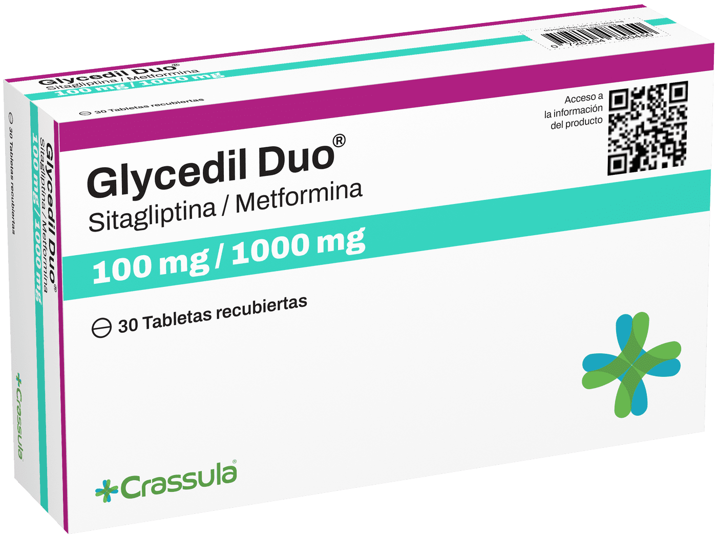Pharma 8 Glycedil Duo (Sitagliptin / Metformin) packaging