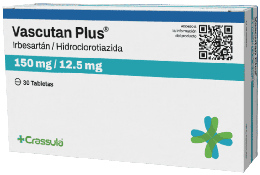 Pharma 6 Vascutan Plus (Irbesartan / Hydrochlorothiazide) packaging