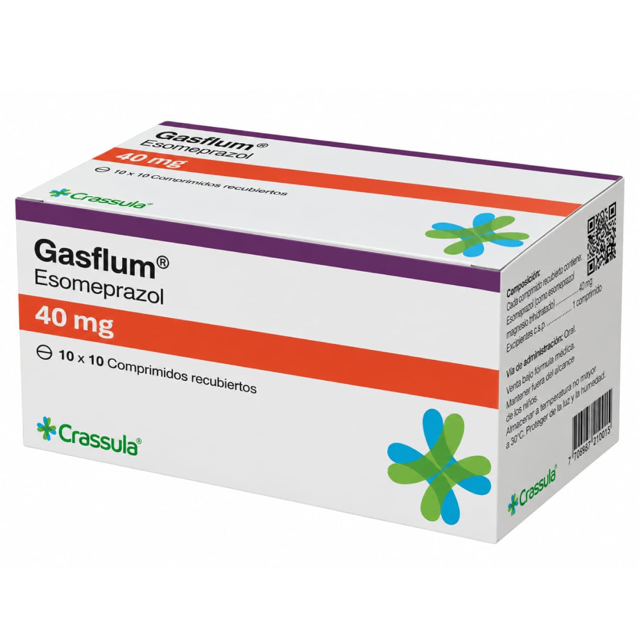 Gasflum (Esomeprazole) packaging