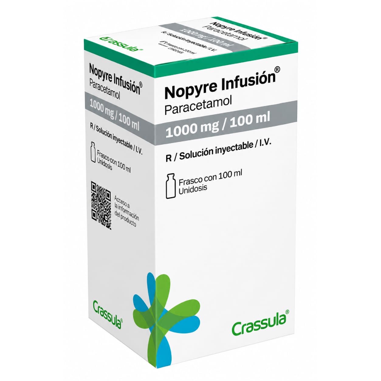 Nopyre Infusion (Paracetamol) packaging