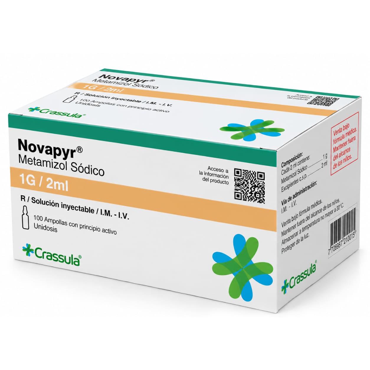Novapyr (Metamizole sodium) packaging